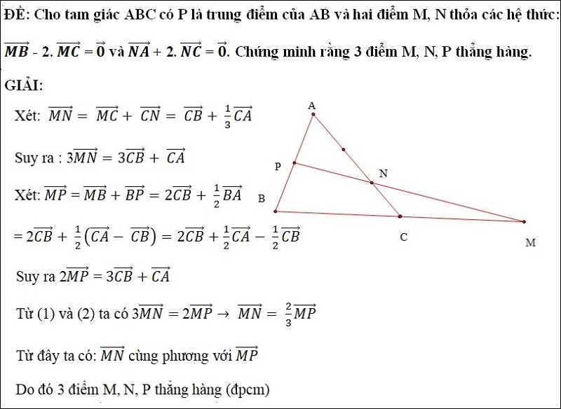 Bài  giải bài tập 7 chứng minh 3 điểm thẳng hàng có lời giải